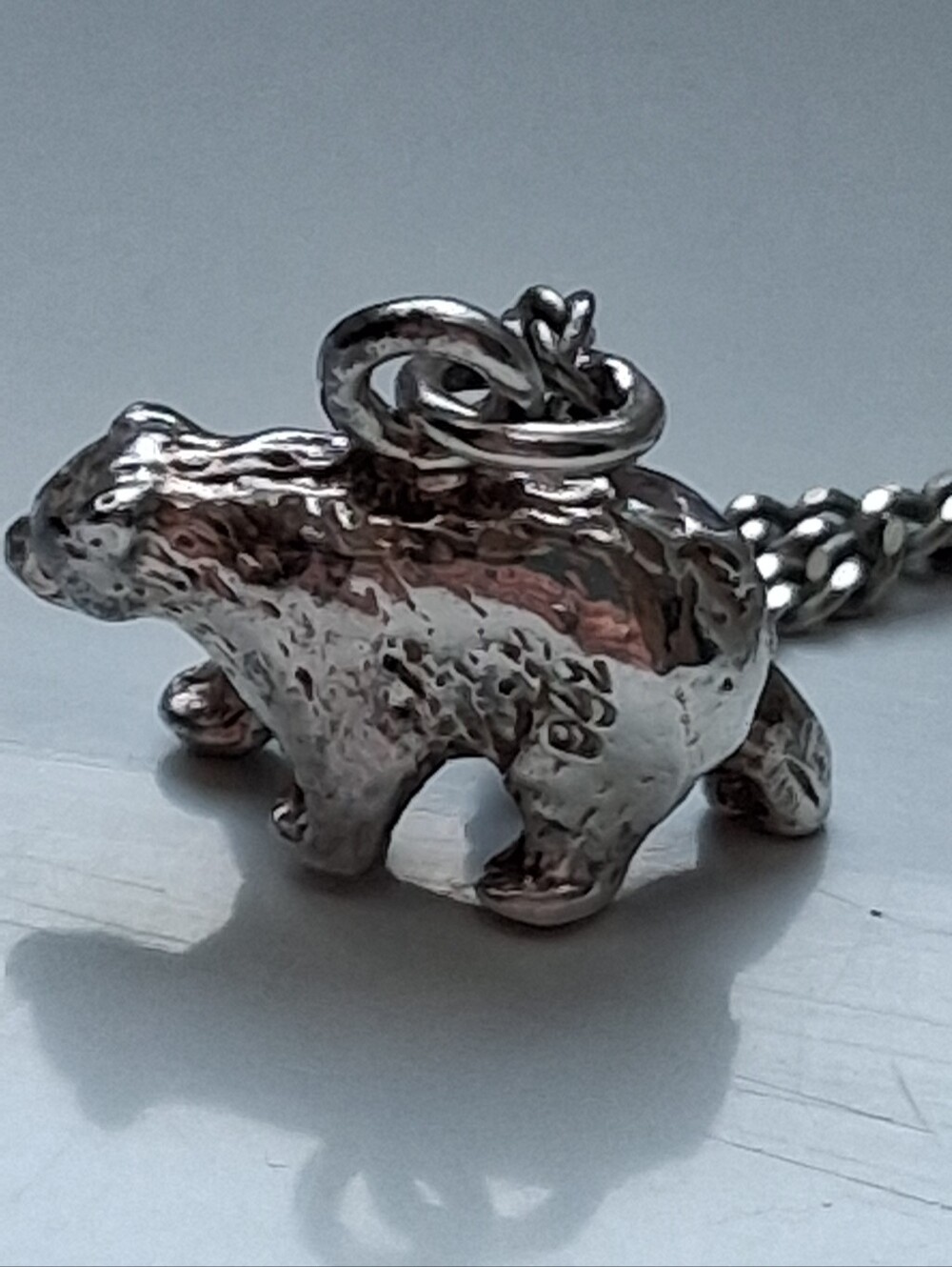 Sterling Silver Grizzly Bear Charm - Nature Jewelry Spirit Animal Totem - Picture 2 of 6